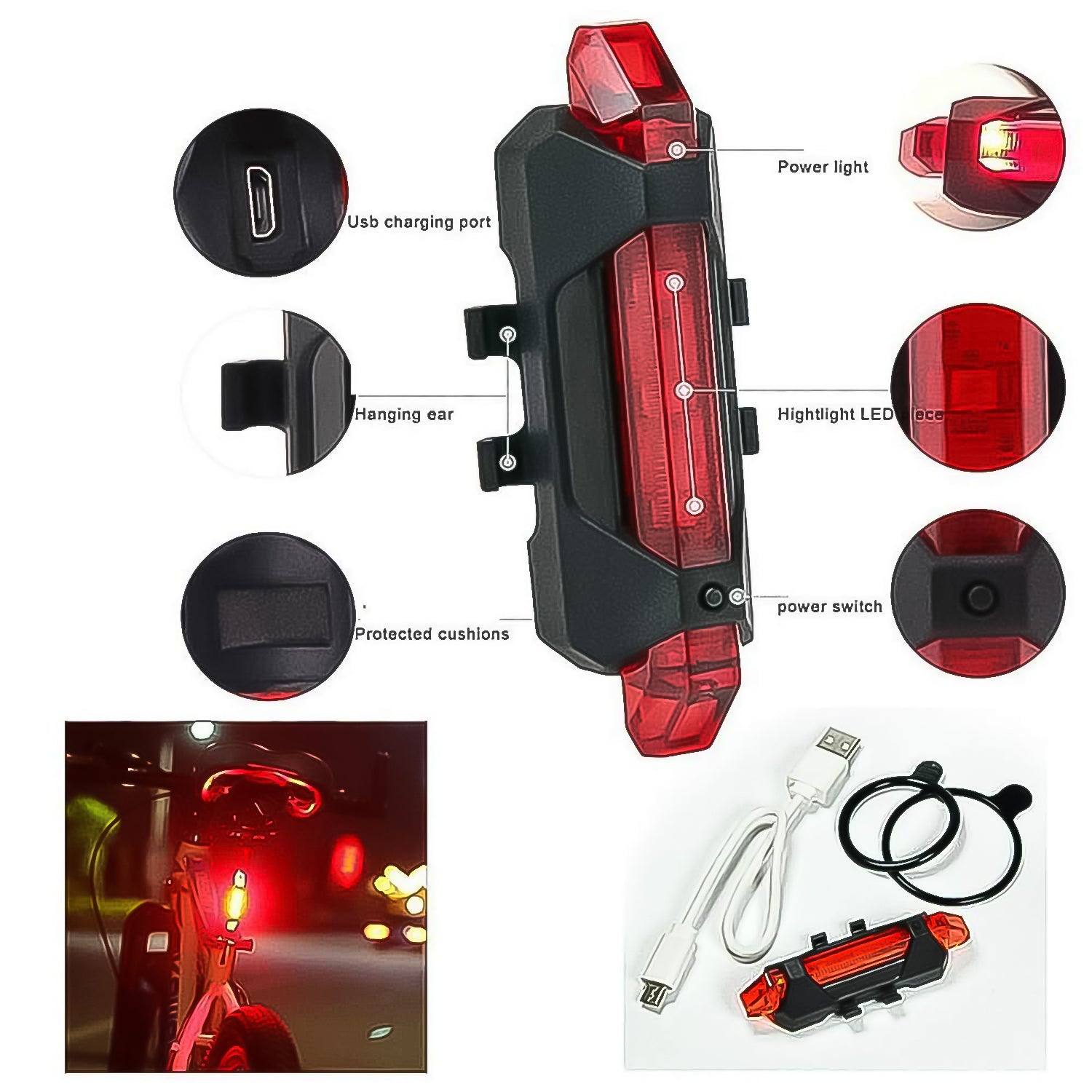 SafeCycle LED Head & Tail Lights SafeCycle LED Head & Tail Lights